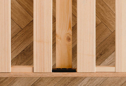 Cadre de lit plateforme entièrement en métal Smart Base Essential - Naturel | Cadre de lit plateforme double Smart Base Essential en métal - naturel