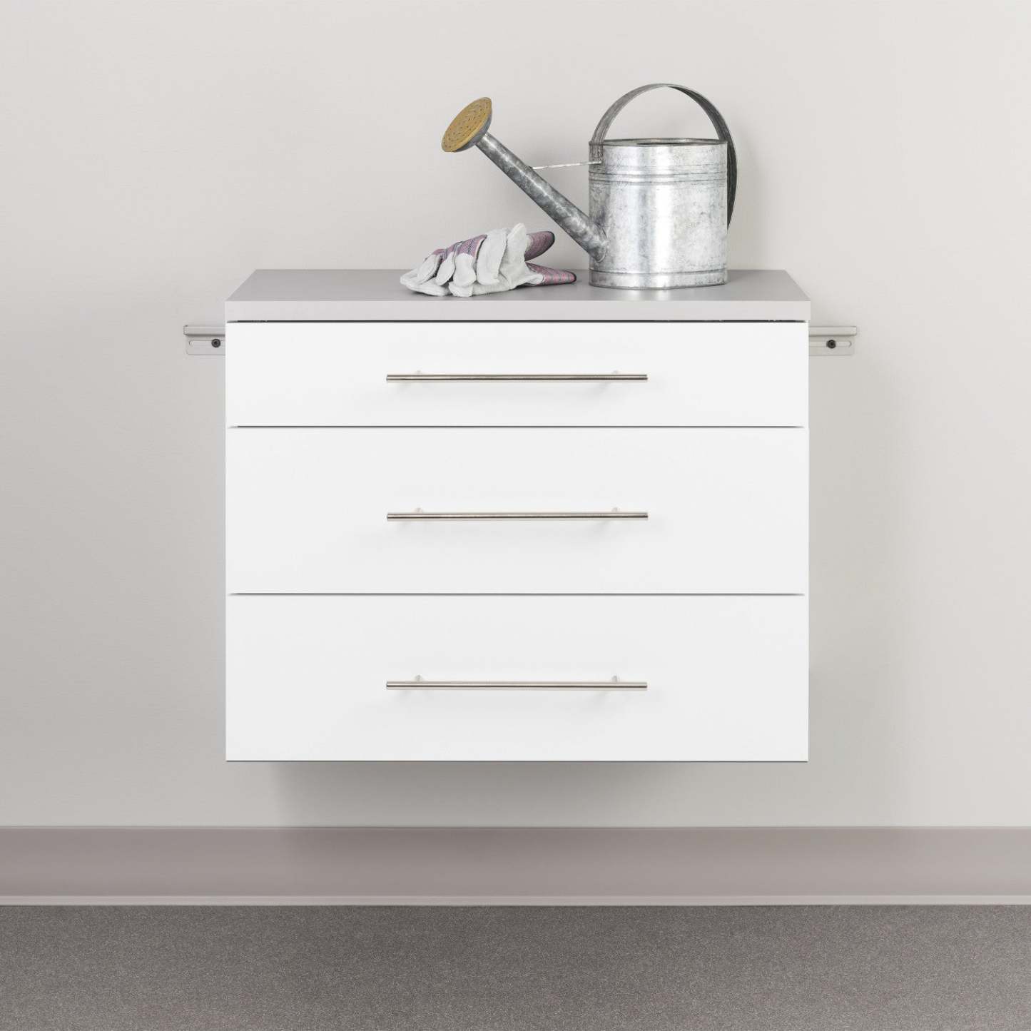 Hangups 3-Drawer Base Storage Cabinet - Blanc|Armoire de plancher HangUps à 3 tiroirs avec rangement - blanc