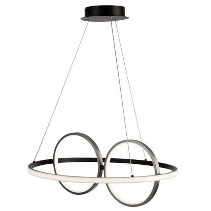Gemini 32 W LED Black Nickel Flush Mount | Plafonnier affleuré Gemini en nickel noir à DEL de 32 W | D06HHMGV