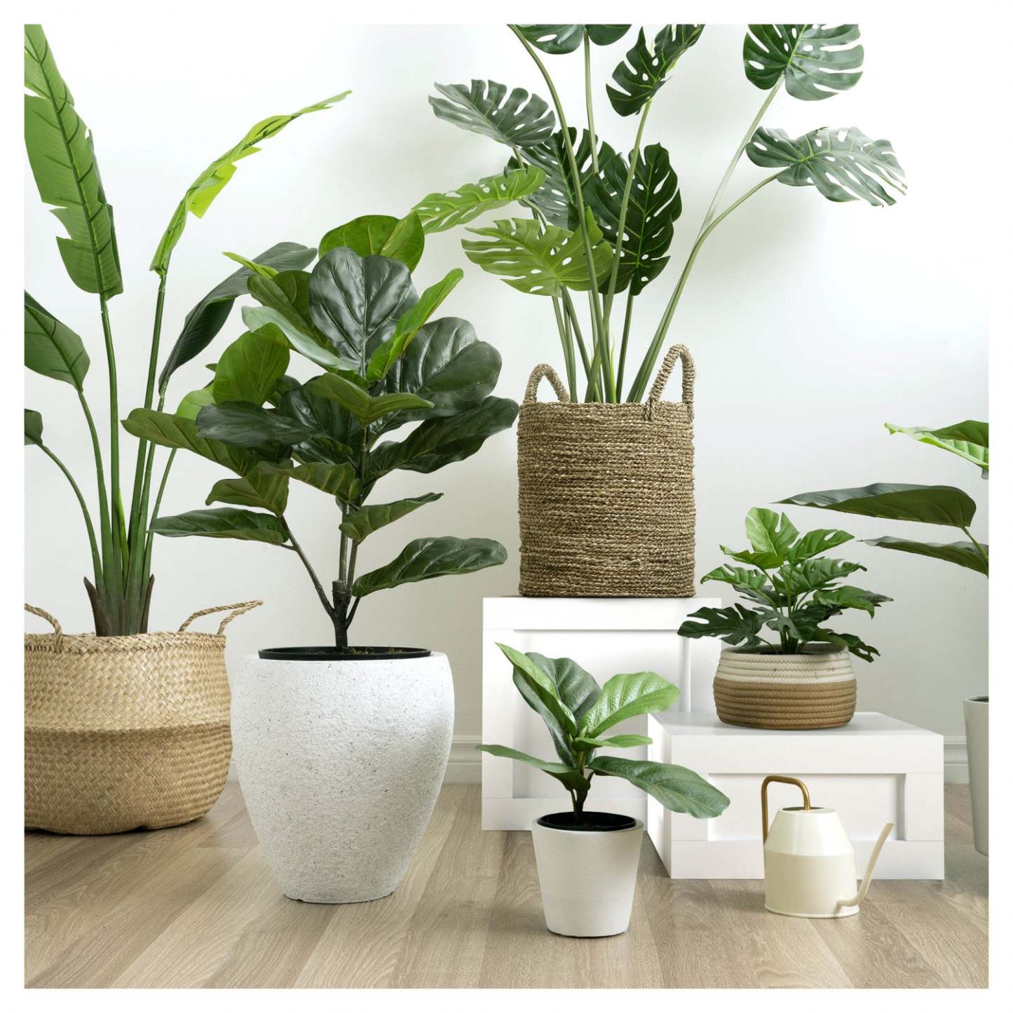 Palmier Areca artificiel 35 intérieur et extérieur en pot noir | Palmier areca artificiel de 35 po pour l'intérieur et l'extérieur en pot noir | D10HSOQB