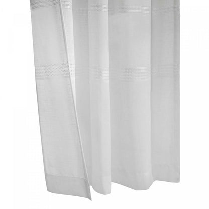 Habitat Alicante White Sheer Dual Header Curtain Panel - 52 x 108|Panneau de rideau transparent Alicante blanc à double têtes d'Habitat - 52 x 108