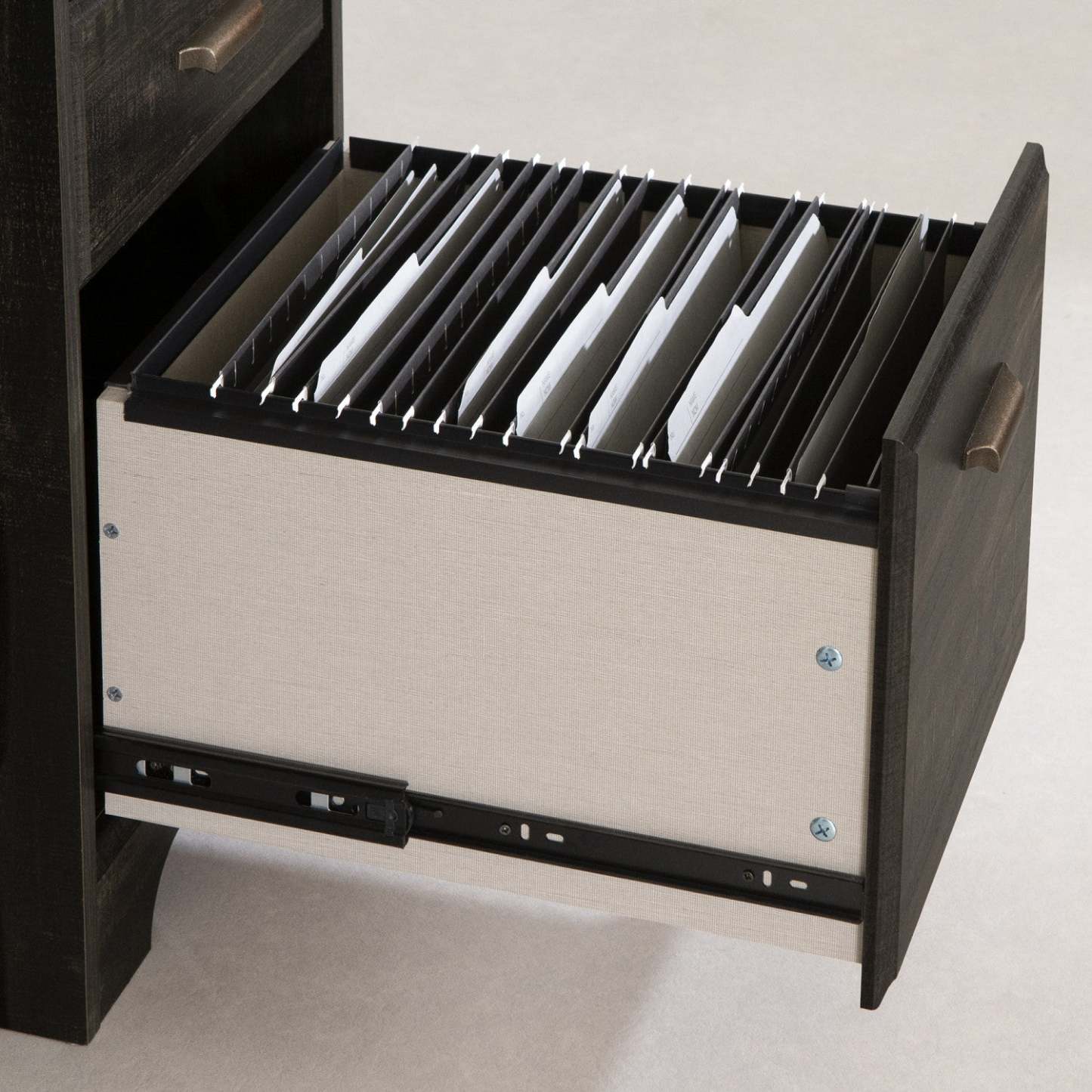 Bureau Versa avec huche - Noir frotté | Bureau Versa avec crédence - noir antique | D83GZ9LB