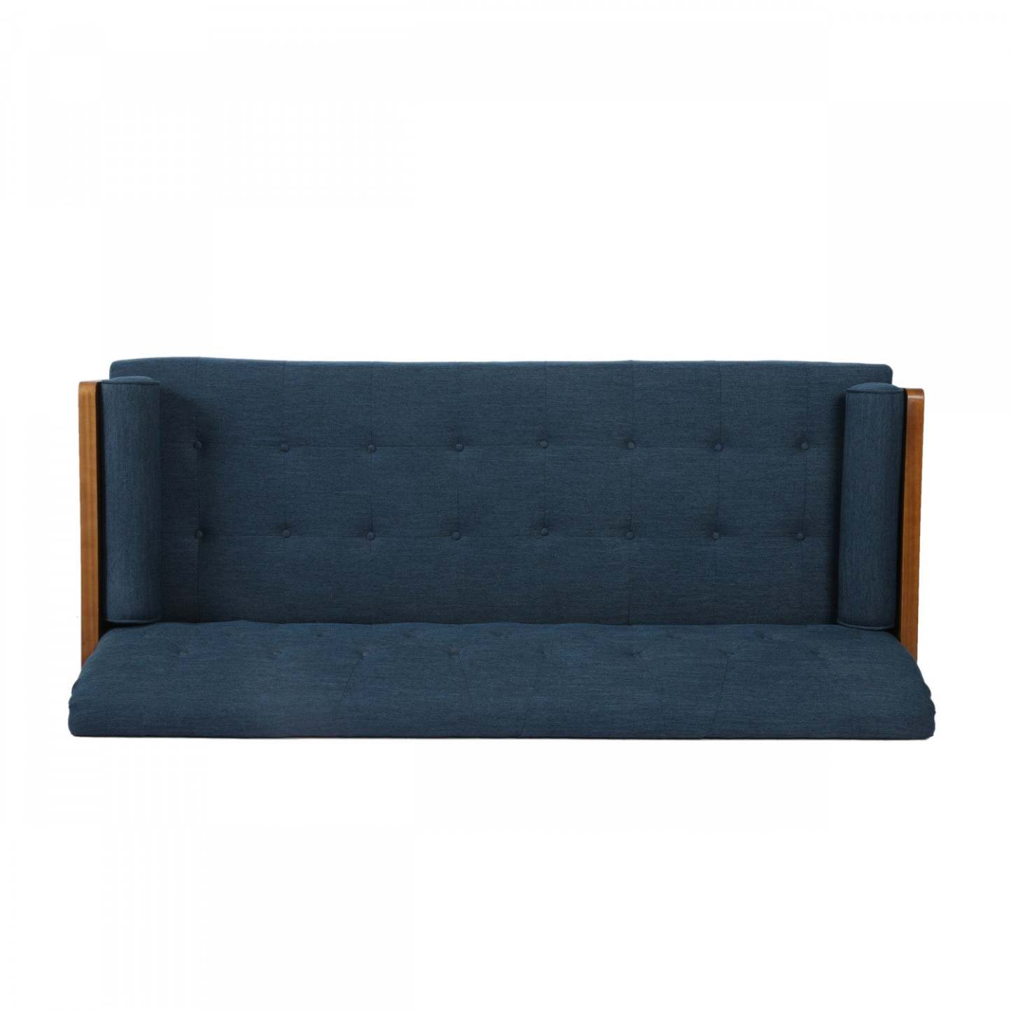 Canapé 3 places en tissu capitonné Aidan avec coussins en mousse - Bleu marine | Canapé Aidan 3 Places En Tissu Capitonné Avec Coussins En Mousse – Bleu Marine