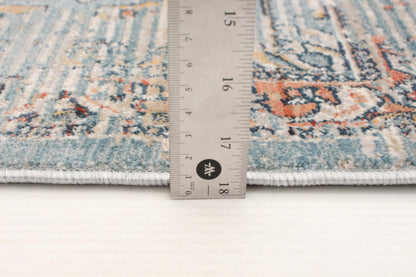 Tapis bleu Baina Heriz - 5'3 x 6'7|Carpette Baina Heriz bleu - 5 pi 3 pox 6 pi 7 po| D28S6APH