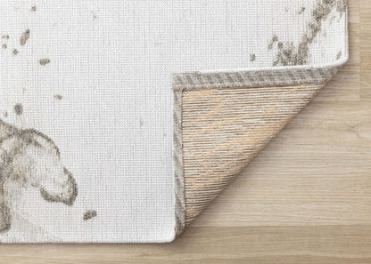 Kylie Soft Cream Taupe Brush Strokes Area Rug - 5'1 x 7'7|Carpette douce Kylie crème et taupe à motif de coups de pinceau - 5 pi 1 po x 7 pi 7 po