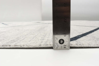 Tapis Damali ivoire/bleu lavable en machine - 3'0 x 5'0|Carpette Damali ivoire et bleue lavable à la machine - 3 pi 0 po x 5 pi 0 po|D86FFQBJ