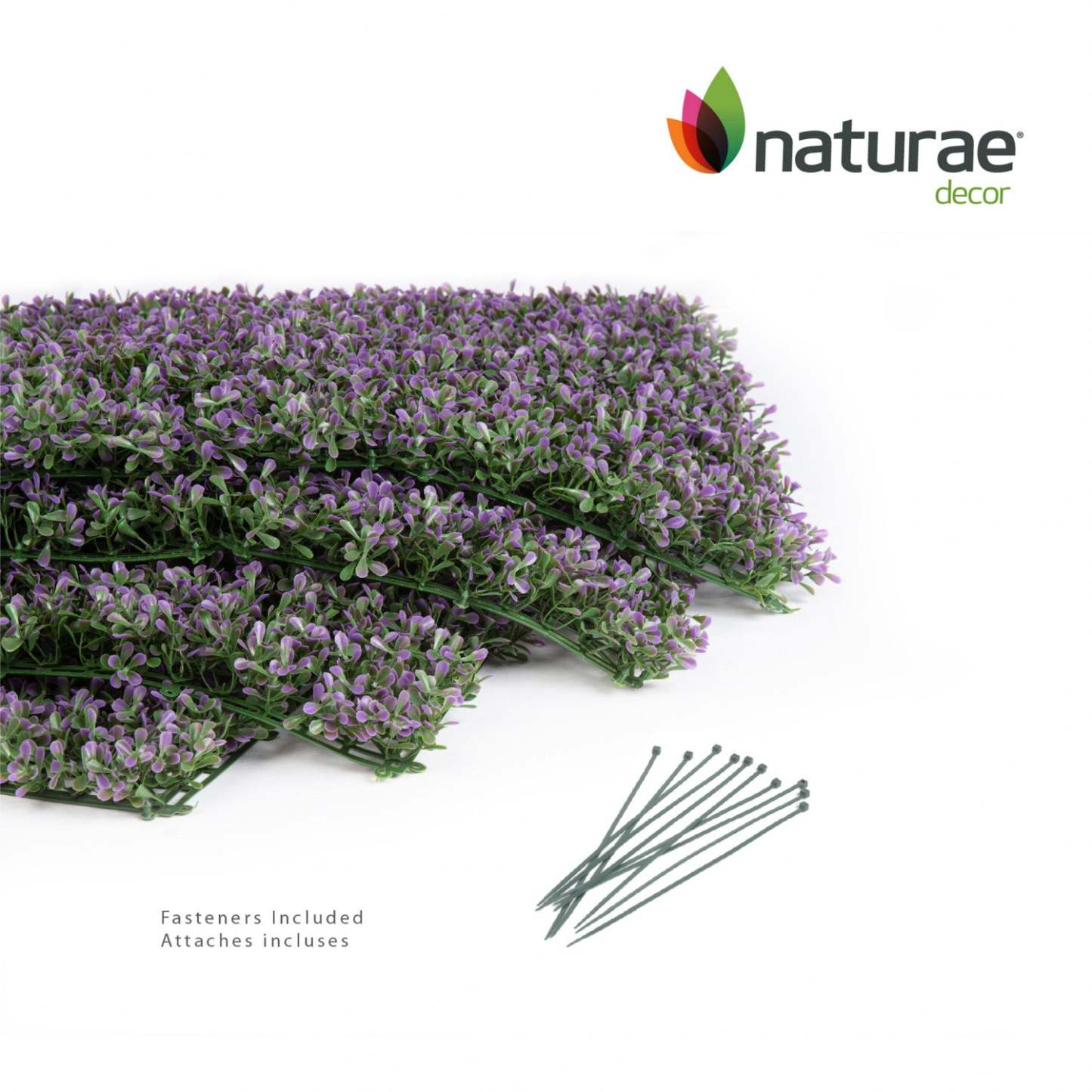 Lavande artificielle 20x 20 panneau de feuillage 4 pièces | Panneau de feuillage 20 po x 20 po lavande artificielle 4 pièces | D10H6WJP