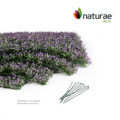 Lavande artificielle 20x 20 panneau de feuillage 4 pièces | Panneau de feuillage 20 po x 20 po lavande artificielle 4 pièces | D10H6WJP