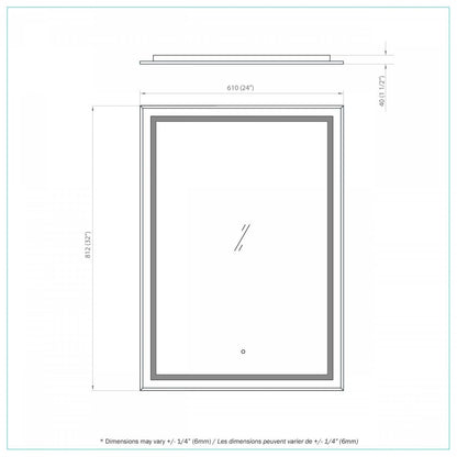 Frielle Silver 32 Mirror|Miroir Frielle de 32 po argenté