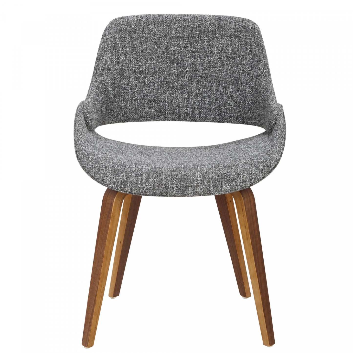 LumiSource Fabrico Grey Fabric Mid-Century Modern Dining Accent Chair - Set of 2|Chaise d’appoint de salle à manger moderne du milieu du 20e siècle Fabrico en tissu gris - ensemble de 2
