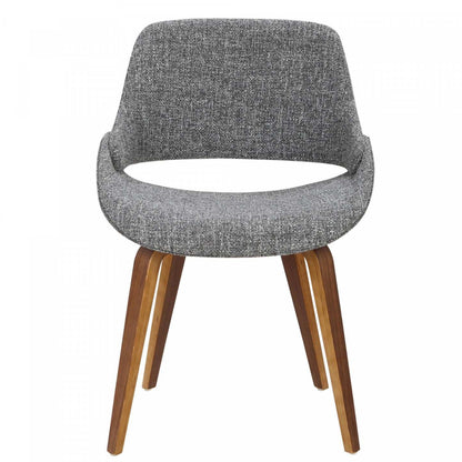 LumiSource Fabrico Grey Fabric Mid-Century Modern Dining Accent Chair - Set of 2|Chaise d’appoint de salle à manger moderne du milieu du 20e siècle Fabrico en tissu gris - ensemble de 2