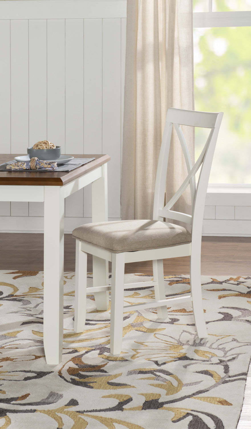 Jane Fabric Brown Dining Chair - Ensemble de 2|Chaise de salle à manger Jane en tissu brun - ensemble de 2