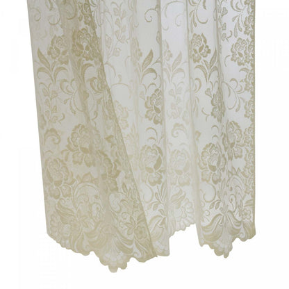 Habitat Limoges Ivoire Sheer Rod Pocket Curtain Panel - 55 x 84|Panneau de rideau transparent passe-tringle Limoges ivoire d'Habitat - 55 x 84