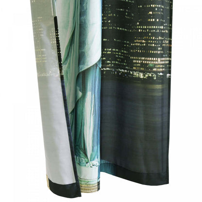 Habitat Statue de la Liberté Filtrant la Lumière Pole Top Curtain Panel Paire - 37 x 84|Paire de panneaux de rideau filtrant la lumière passe-tringle Statue de la Liberté d'Habitat - 37 x 84