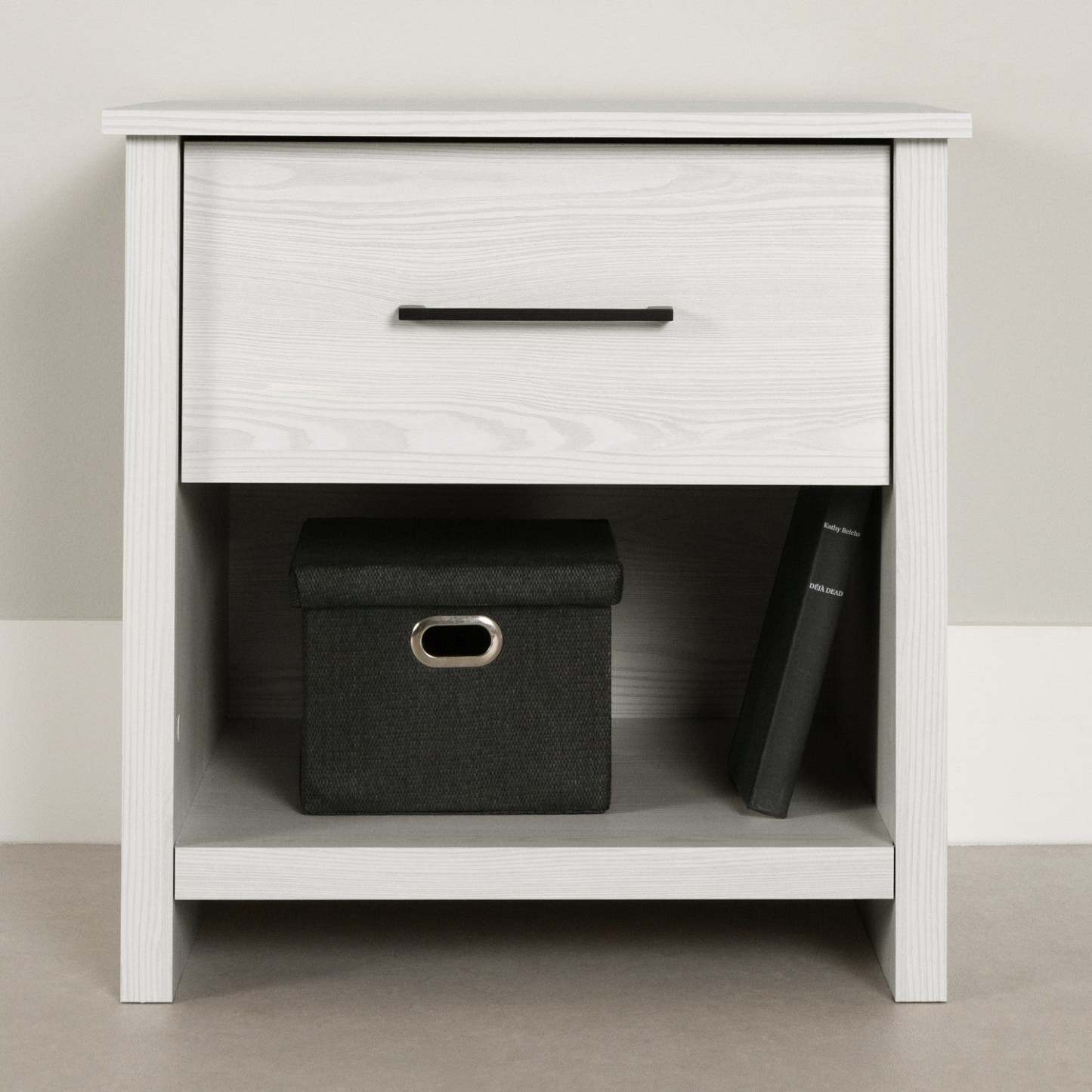 Fernley 1-Drawer Nightstand - White Pine|Table de nuit Fernley à 1 tiroir - pin blanc
