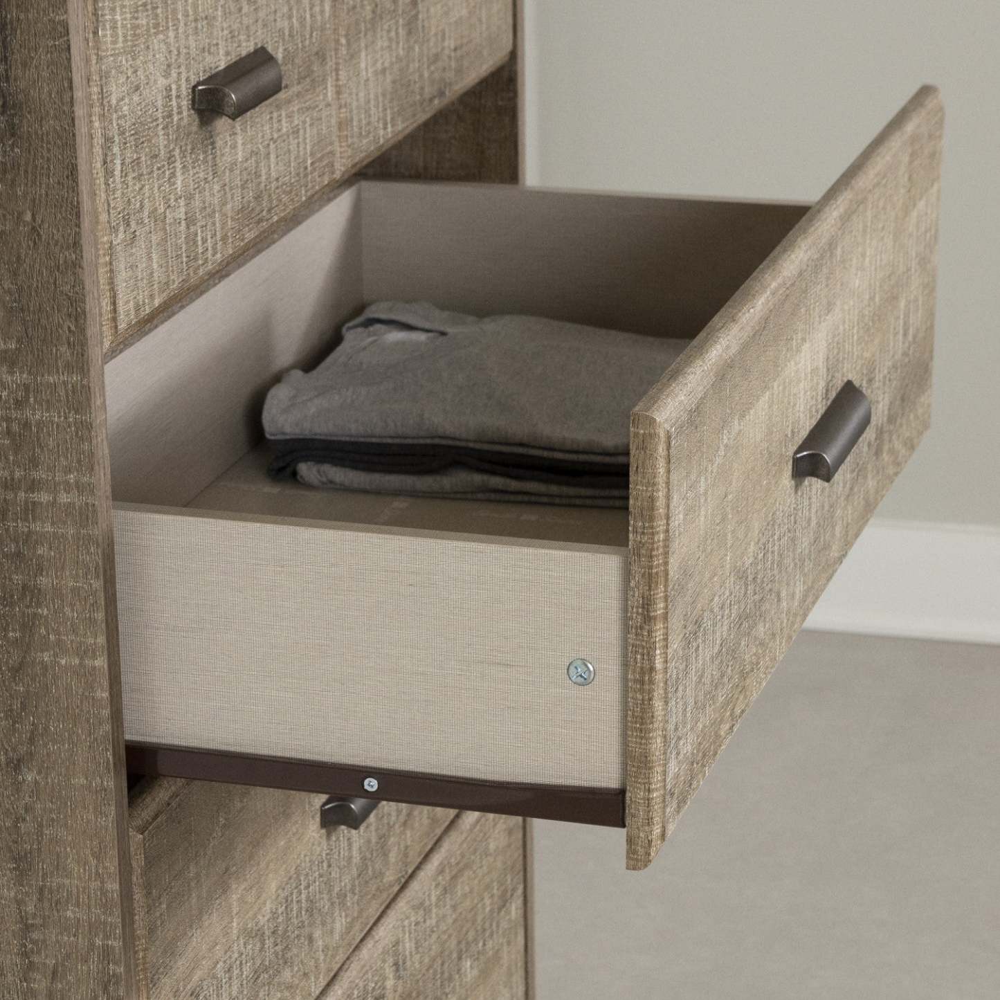 Commode Versa à 5 tiroirs - Chêne patiné | Commode Versa 5 Tiroirs - Chêne Vieilli