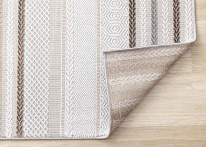 Tapis d'intérieur rayé London - 6'7 x 9'6|Carpette London à rayures pour l'intérieur - 6 pi 7 po x 9 pi 6 po