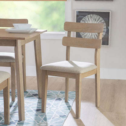 Drury Fabric Natural Dining Chair - Ensemble de 2|Chaise de salle à manger Drury en tissu naturel - ensemble de 2