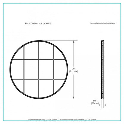 Miroir Secci Gold 28|Miroir Secci doré 28