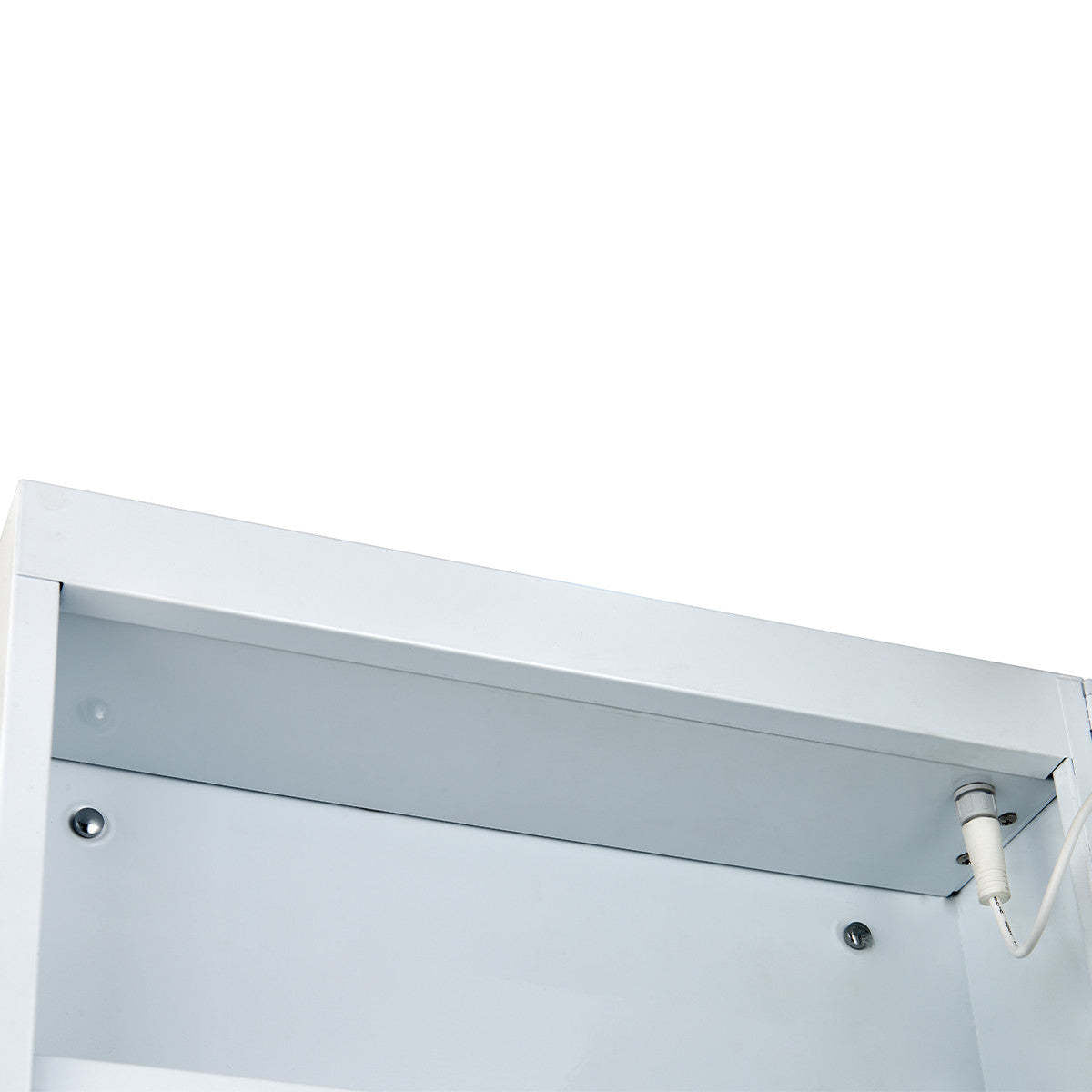 Armoire à pharmacie LED Julee avec miroir et DEL - argentée