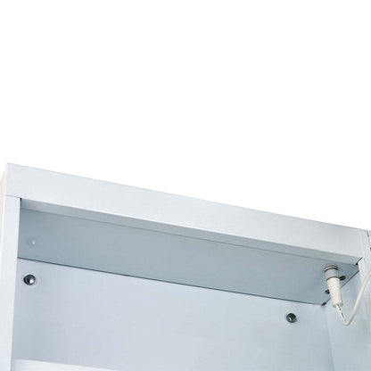 Armoire à pharmacie LED Julee avec miroir et DEL - argentée