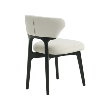 Susie Chaises De Salle À Manger En Bois, Lot De 2, Chaises Latérales Tapissées En Tissu Avec Pieds En Bois, Beige