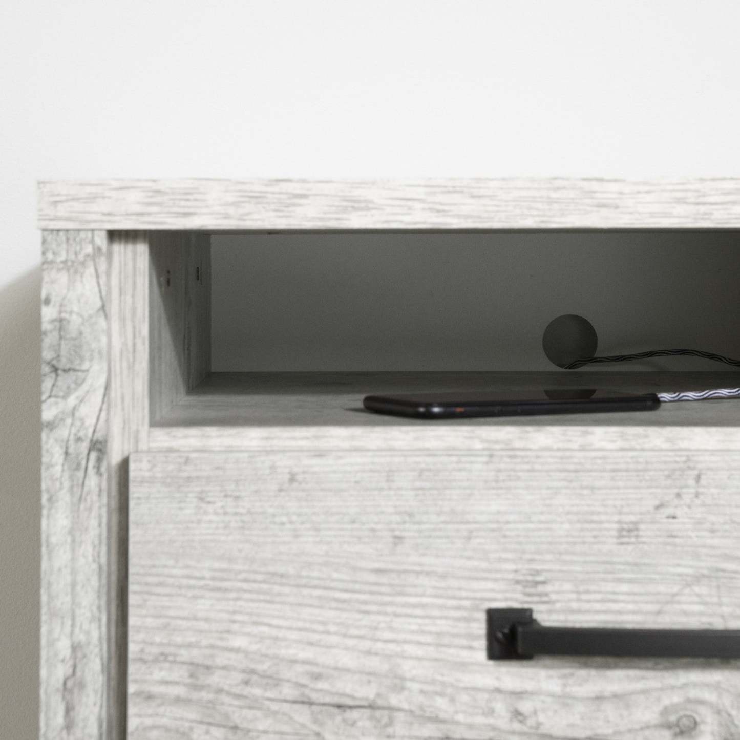 Table de nuit à 2 tiroirs Gravity - Pin bord de mer | Table Gravity De Chevet 2 Tiroirs - Pin Bord De Mer