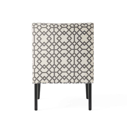 Oliver, ensemble de 2 chaises d'appoint en tissu d'apparence lin avec pieds en bois d'hévéa, gris et ivoire | Lot De 2 Fauteuils D'appoint Oliver En Tissu aspect lin Avec Pieds En Bois D'hévéa - Gris Et Ivoire