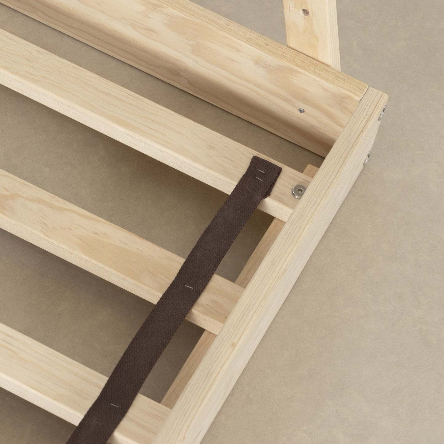 Lit à baldaquin simple Sweedi - Bois naturel | Lit simple à baldaquin Sweedi - bois naturel | D83G053J