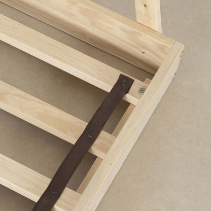 Lit à baldaquin simple Sweedi - Bois naturel | Lit simple à baldaquin Sweedi - bois naturel | D83G053J