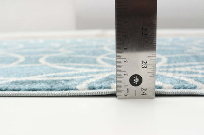 Tapis Terali turquoise lavable en machine - 2'6 x 8'0|Carpette Terali turquoise lavable à la machine - 2 pi 6 po x 8 pi 0 po|D86FGYC0