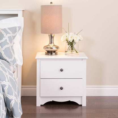 Monterey 2-Drawer Nightstand - Blanc|Table de nuit Monterey à 2 tiroirs - blanche