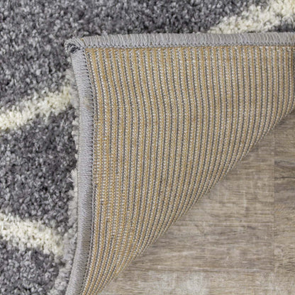 Carpette Fairmont à motifs de rangées en zigzag - 5 pi 3 po x 7 pi 7 po