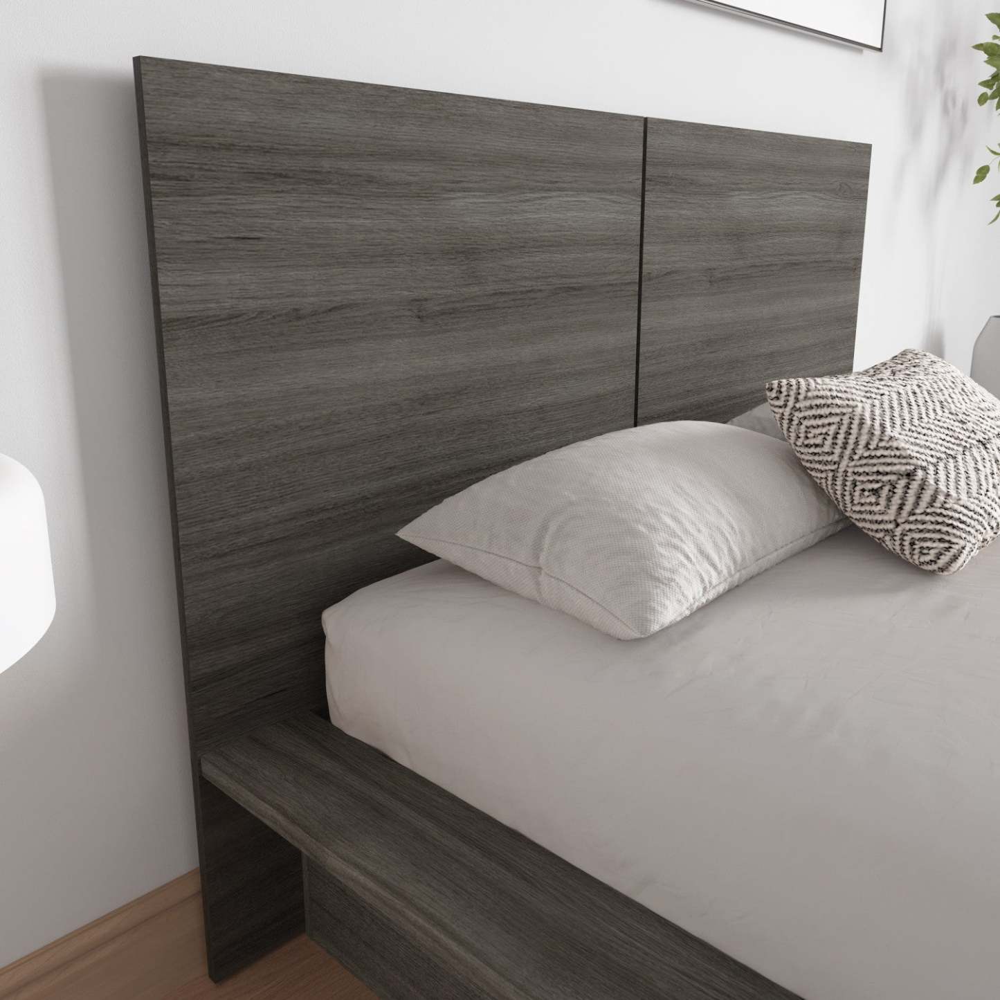 Nordika James Full Headboard - Grey Oak|Tête de lit James Nordika - chêne gris