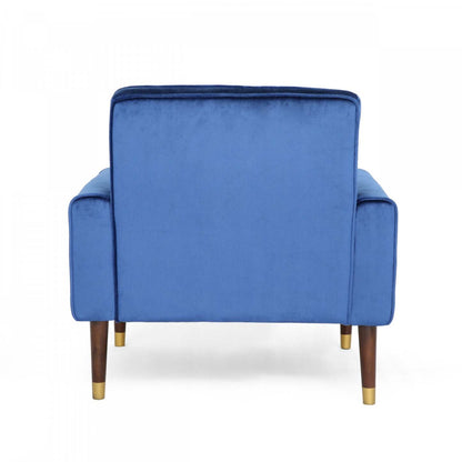 Henley Fauteuil d'appoint moderne avec dossier capitonné, revêtement en polyester, fauteuil d'appoint bleu | Henley Fauteuil D'appoint Moderne Avec Dossier Capitonne, Revetement En Polyester, Bleu