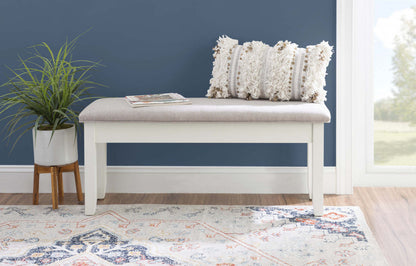 Jane Fabric Storage Dining Bench - Grey|Banc de salle à manger Jane en tissu avec rangement - gris