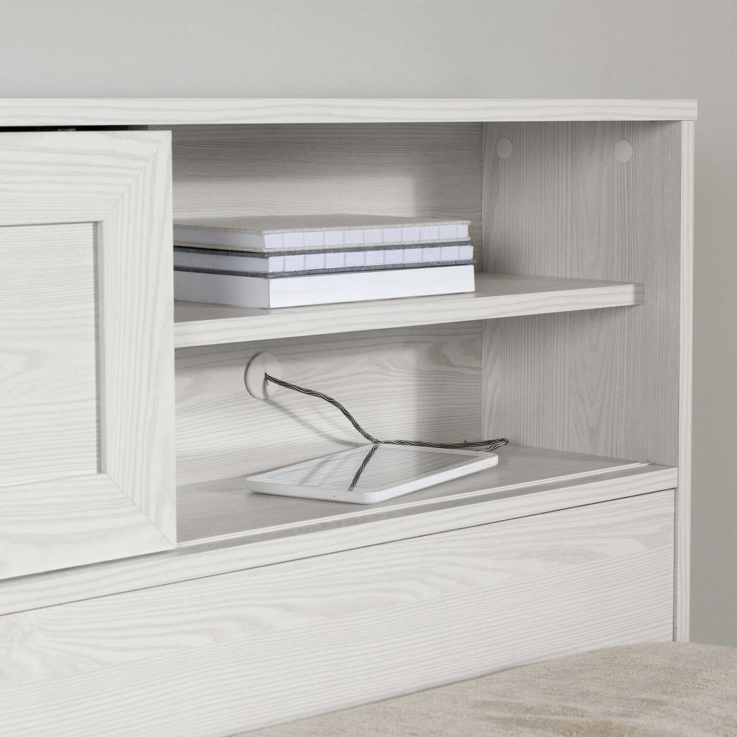 Tête de lit bibliothèque Hazen - White Pine|Tête de lit bibliothèque Hazen - pin blanc