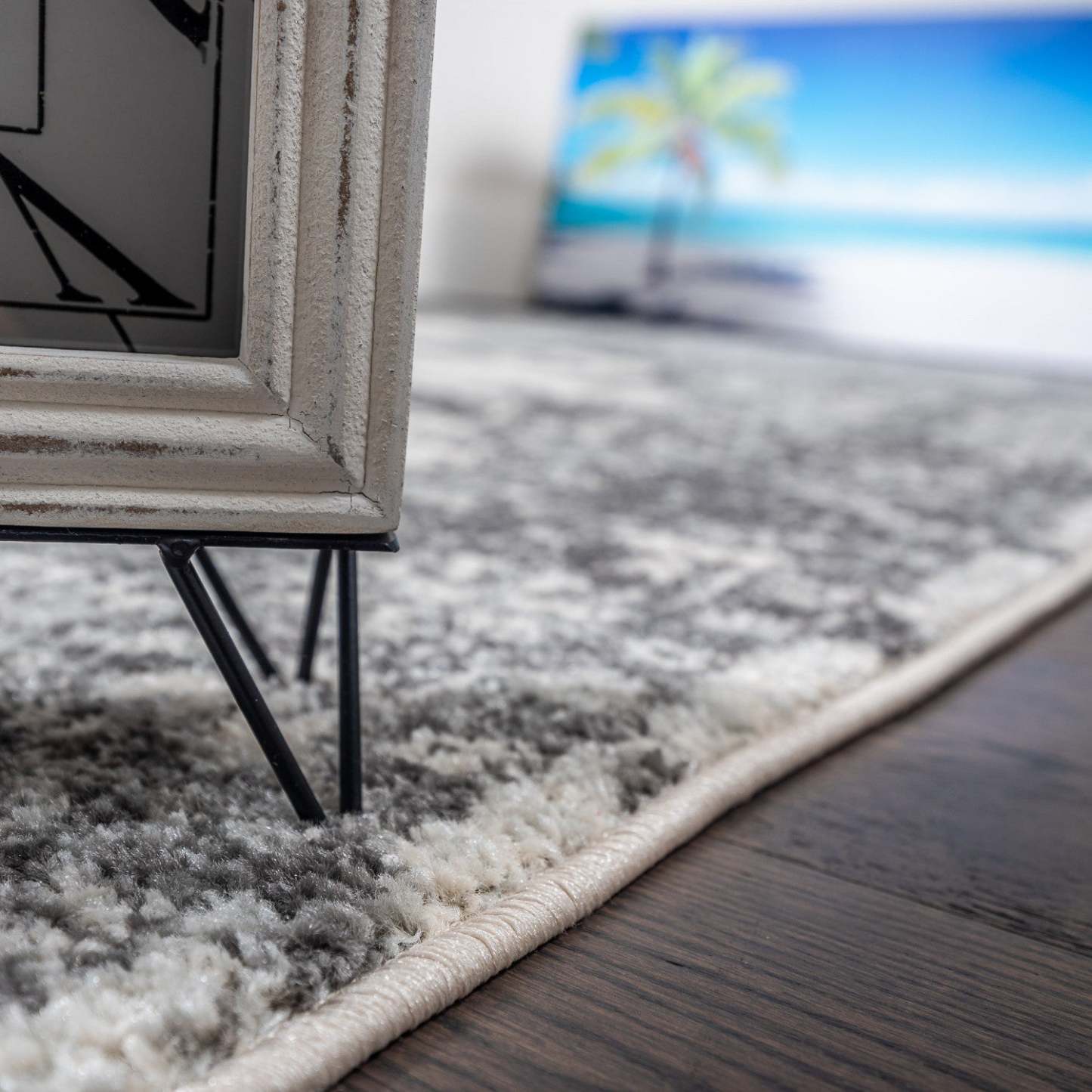 Tapis Roma Diamond Gris 4x6 | Carpette Roma Diamond grise 4 x 6 | D80GOM7N