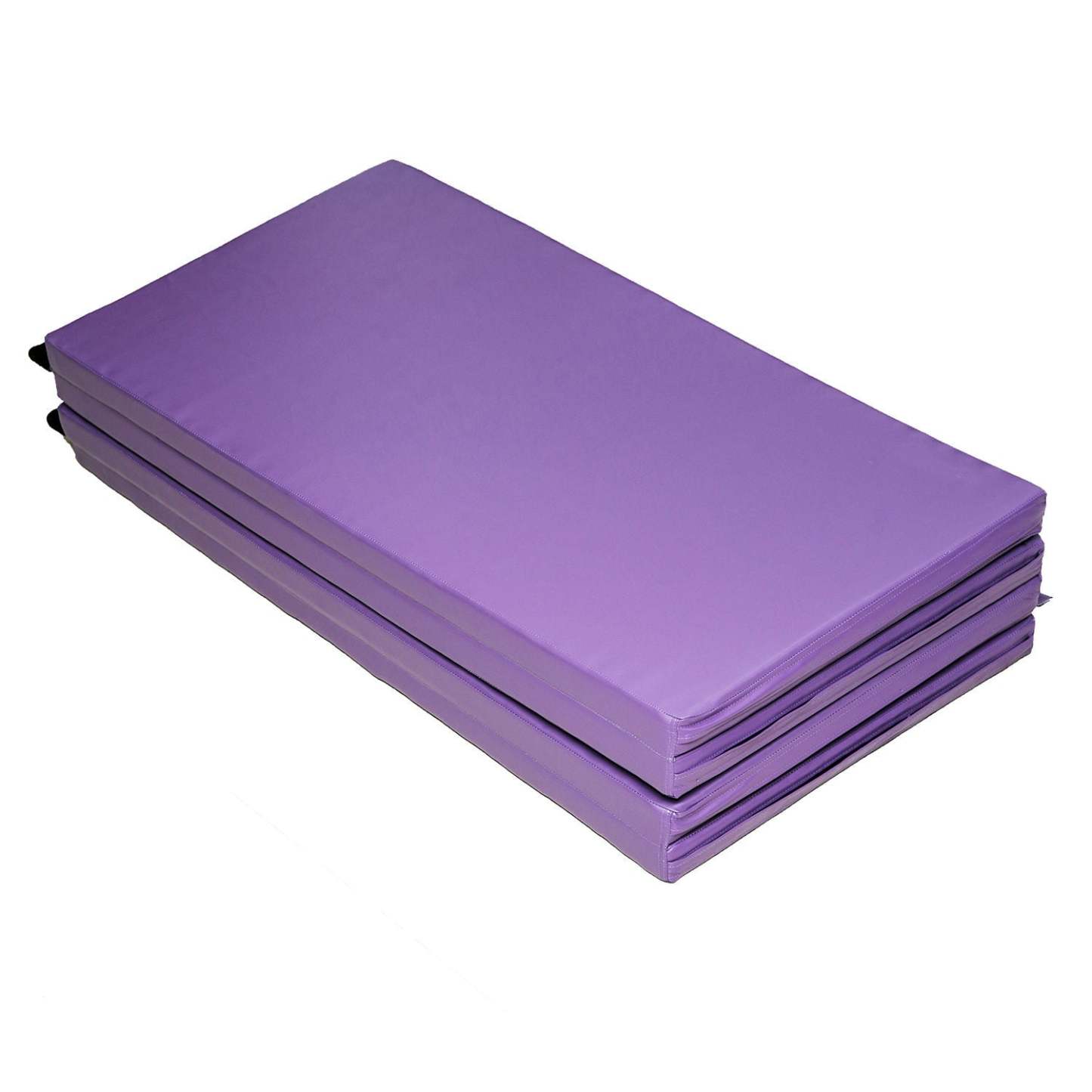Soozier 4ftx8ftx2inch Tapis De Gymnastique En Cuir Pu Pliant Pour Tumbling Arts De Yoga Exercice 4 Panneau (|Soozier 4ft X 8ft X 2inch Tapis De Gymnastique Tri-plies Avec Poignees De Transport, Violet