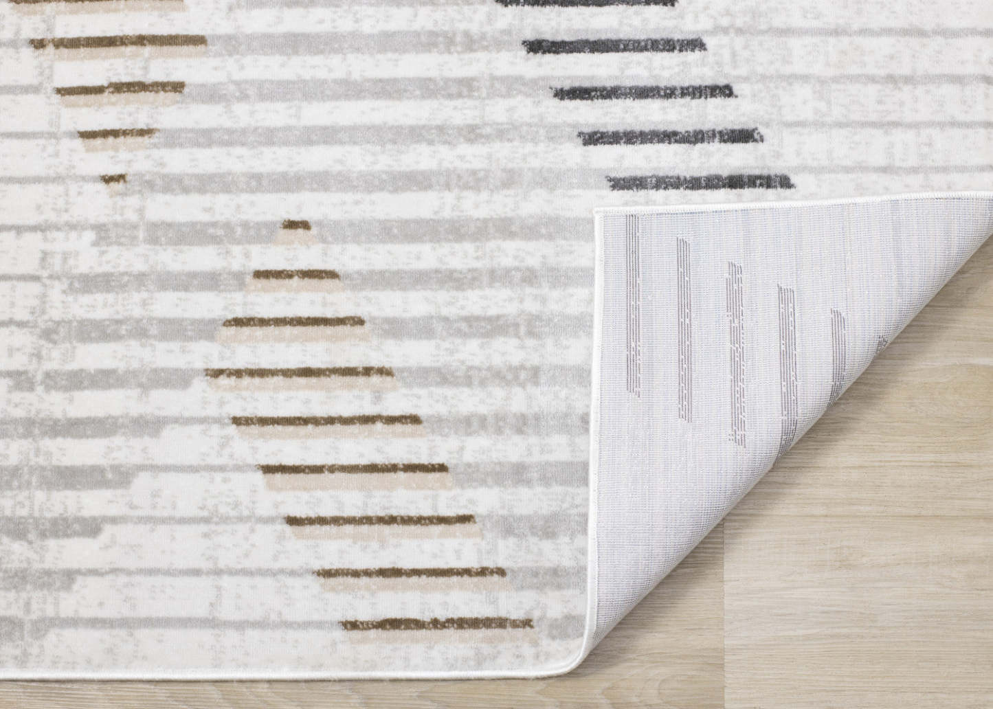 Carpette à motifs de lignes de tressage multicolore lavable à la machine - 5 pi 3 po x 7 pi 7 po