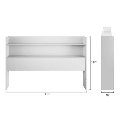 Nordika Hunter Bookcase Queen Headboard - White|Tête de lit bibliothèque Hunter Nordika - blanche