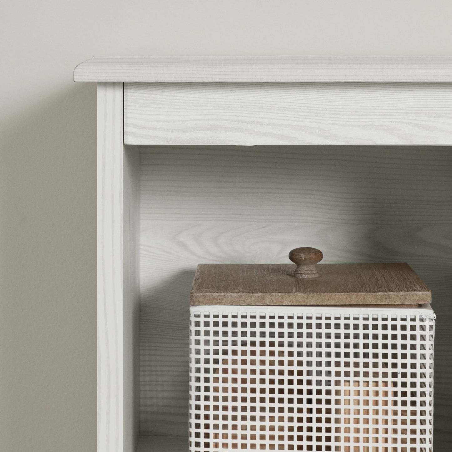 Tête de lit bibliothèque avec rangement Summer Twin Breeze - Pin blanc|Tête de lit bibliothèque Summer Breeze avec rangement - pin blanc