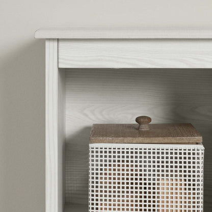 Tête de lit bibliothèque avec rangement Summer Twin Breeze - Pin blanc|Tête de lit bibliothèque Summer Breeze avec rangement - pin blanc