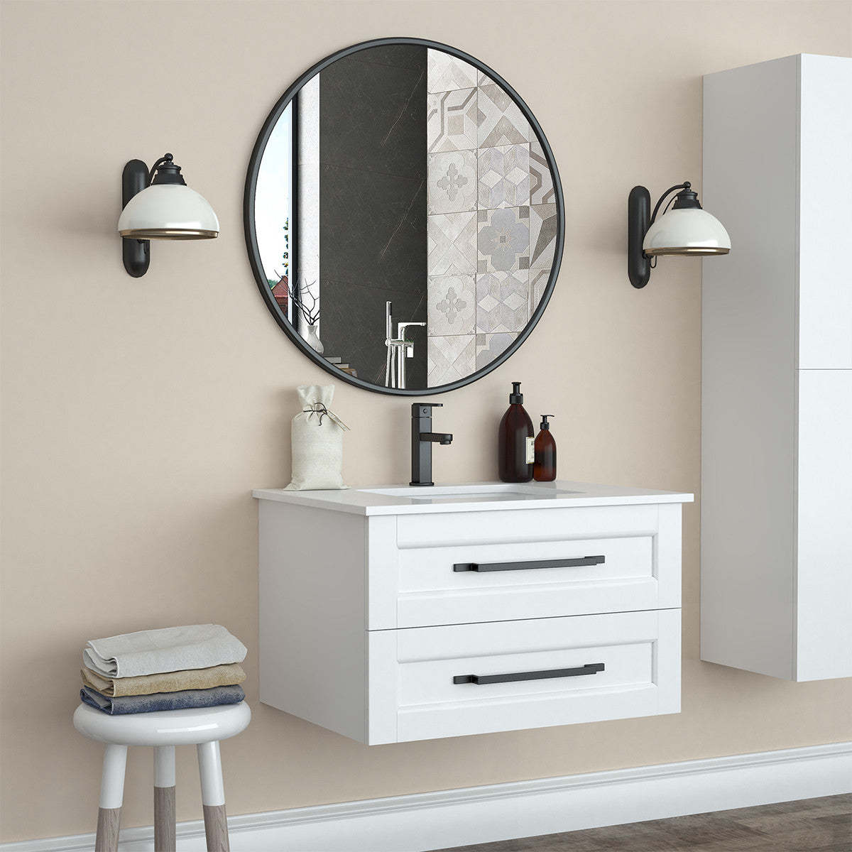 Miroir Halpert Black 32|Miroir Halpert de 32 po noir