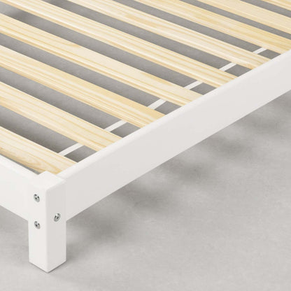 Lit simple Sweedi avec tête de lit à cadre maison - Blanc pur | Sweedi Lit avec tête de lit maison Simple - Blanc solide | D83G80DO