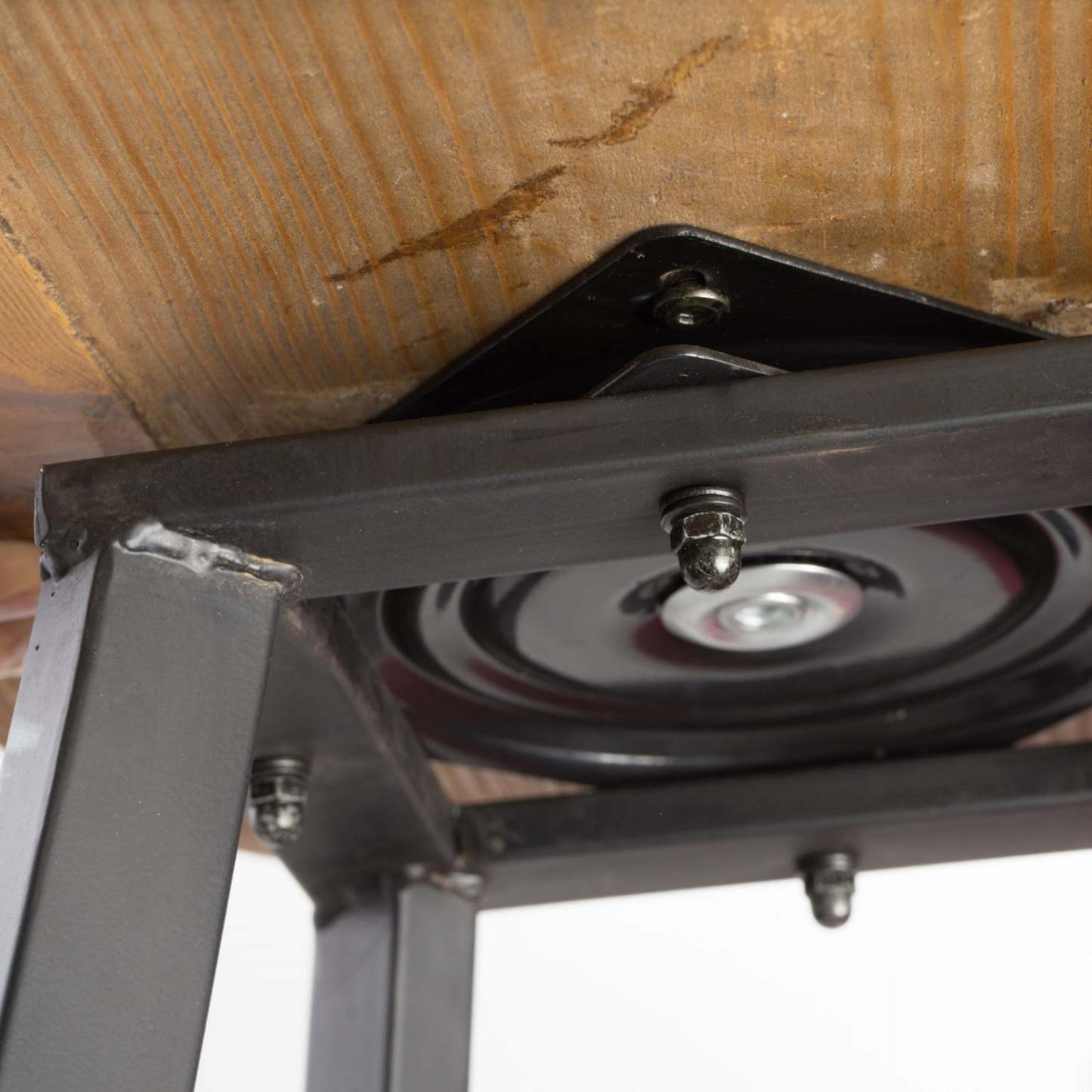 Lot De 2 Tabourets De Bar Pivotants Larry Avec Siège Rotatif À 360°- Finition Bois Naturel Vieilli