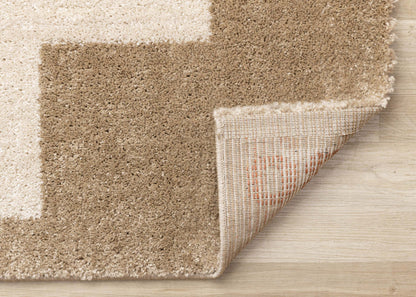 Tapis Hampton Cream Beige à formes géométriques - 7'10 x 10'10|Carpette Hampton crème et beige à motif géométrique - 7 pi 10 po x 10 pi 10 po