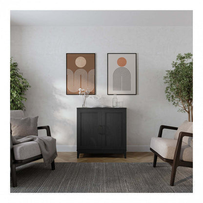 Armoire d'appoint à tablette réglable Modulr 1 - Chêne noir | Modulr Armoire D'appoint A 1 Tablette Réglable – Chêne Noir