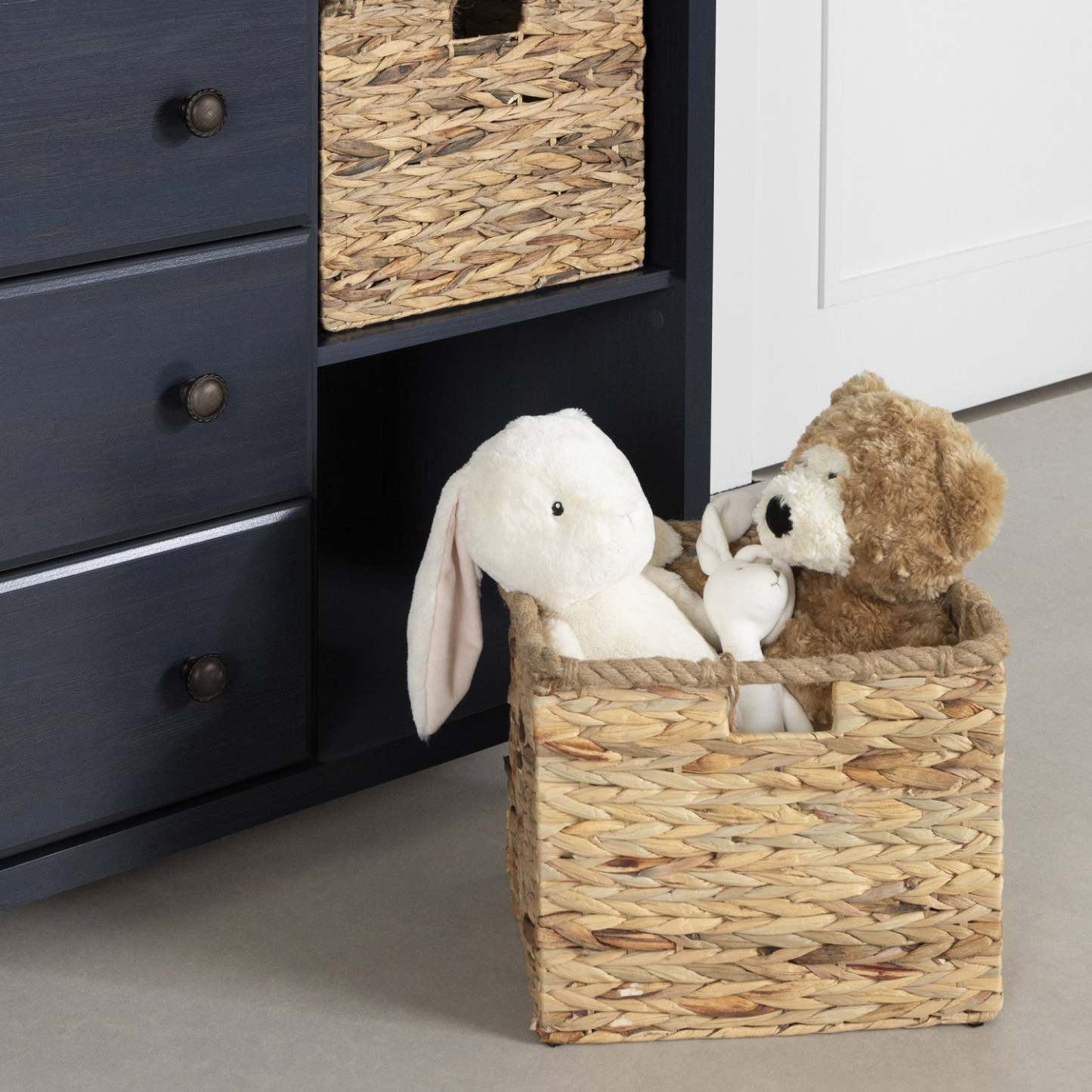 Cotton Candy 3-drawer Dresser With Storage Baskets - Blueberry | Cotton Candy Commode 3 Tiroirs Avec Paniers De Rangement - Myrtille