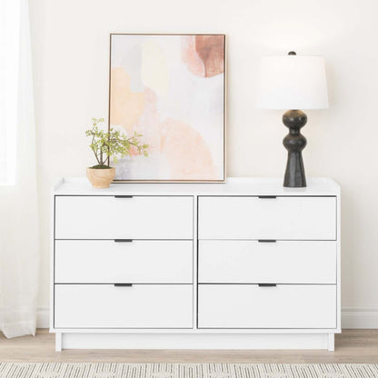 Prepac Simply Modern 52.5 6-Drawer Dresser - Blanc|Commode Simply Modern de Prepac de 52,5 po à 6 tiroirs - blanche